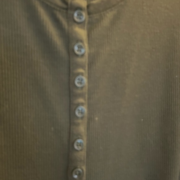 ANA Olive Soft Ribbed Henley - Picture 2 of 5